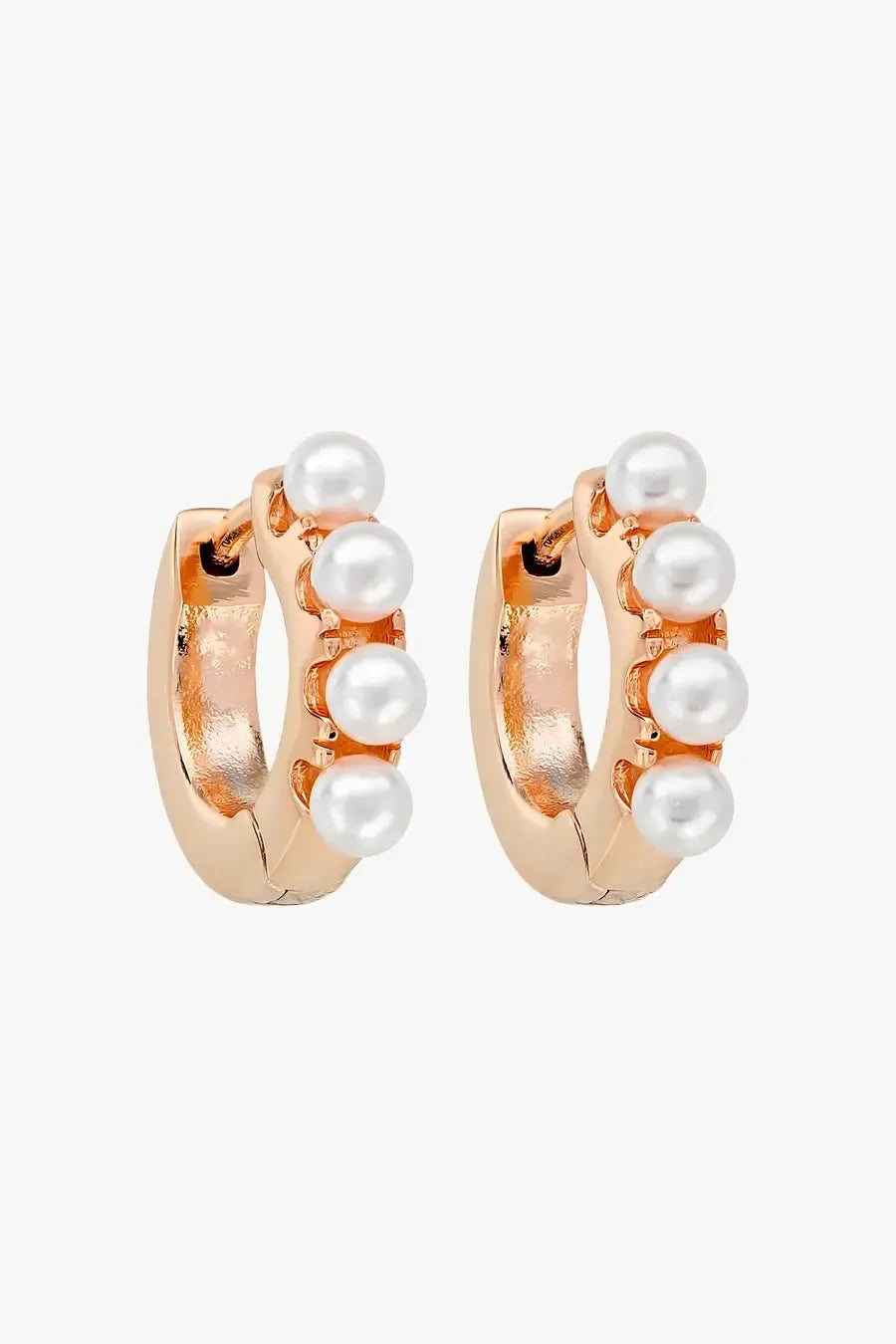 Perla Rose Gold Huggie-Jewellery-Liberte-The Bay Room