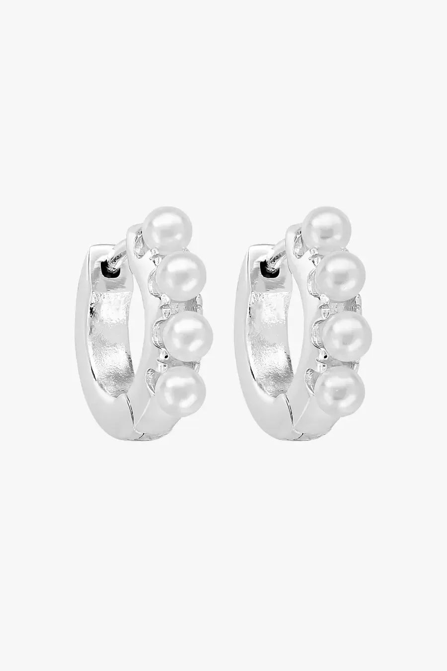 Perla Silver Huggie-Jewellery-Liberte-The Bay Room