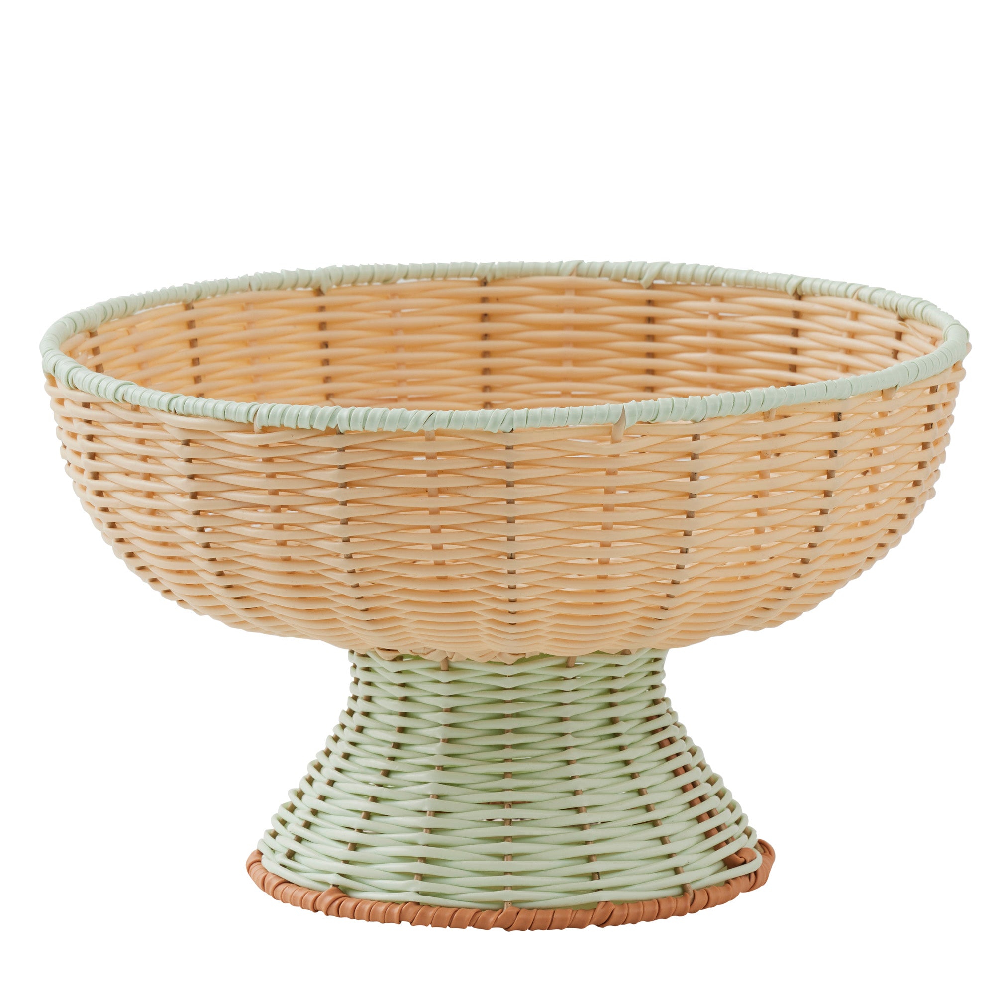 Pesco PP Woven Footed Bowl 33x19cm Mint-Decor Items-Coast To Coast Home-The Bay Room