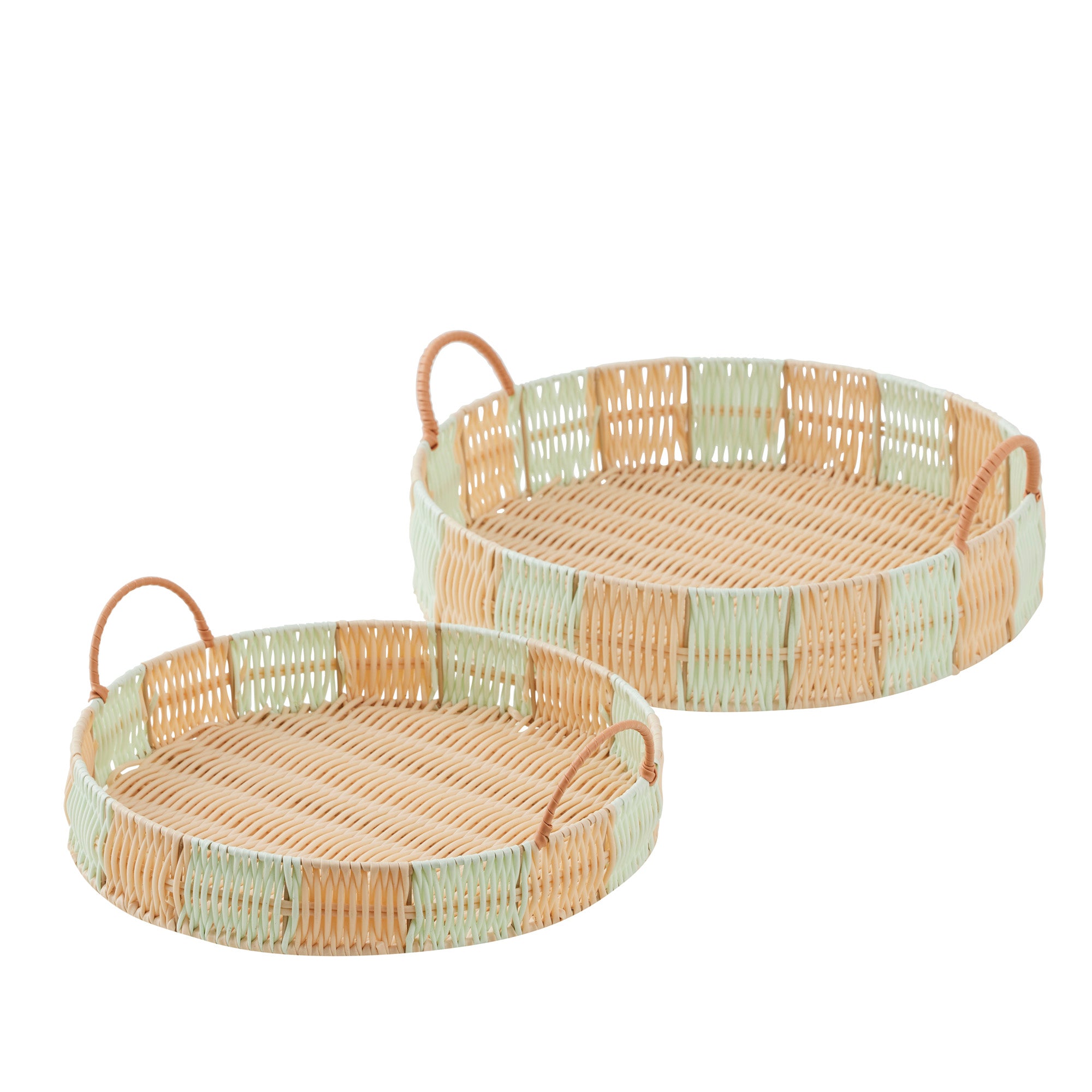 Pesco Woven Tray Mint-Decor Items-Coast To Coast Home-The Bay Room