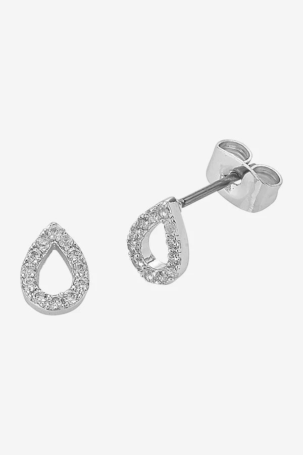 Petite Diamond Silver Earring-Jewellery-Liberte-The Bay Room