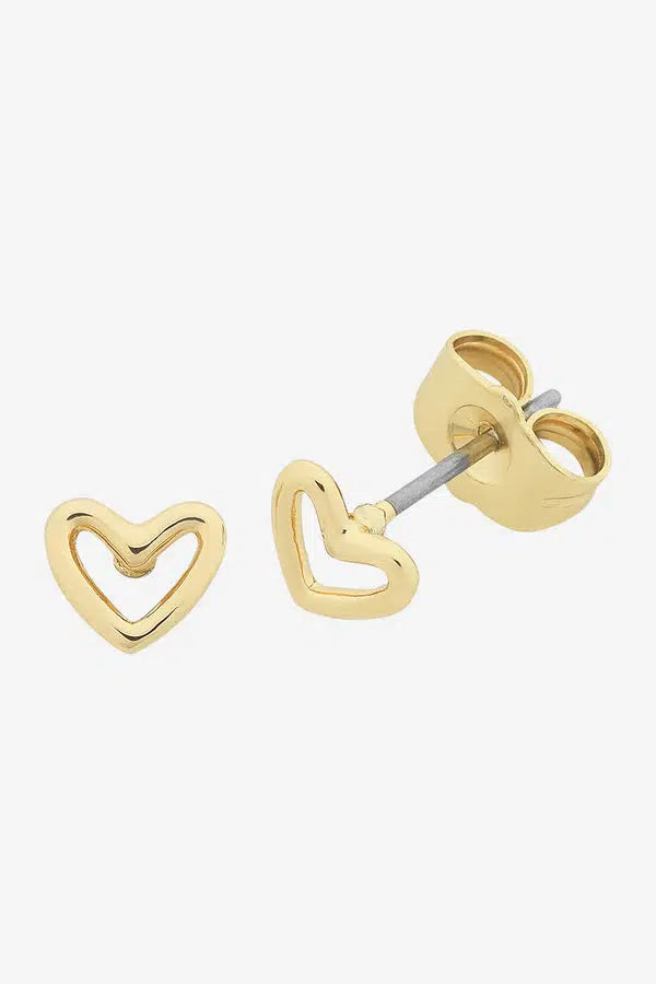 Petite Heart Gold Earring-Jewellery-Liberte-The Bay Room