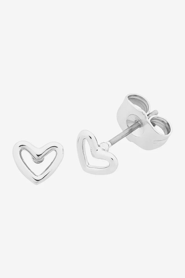 Petite Heart Silver Earring-Jewellery-Liberte-The Bay Room