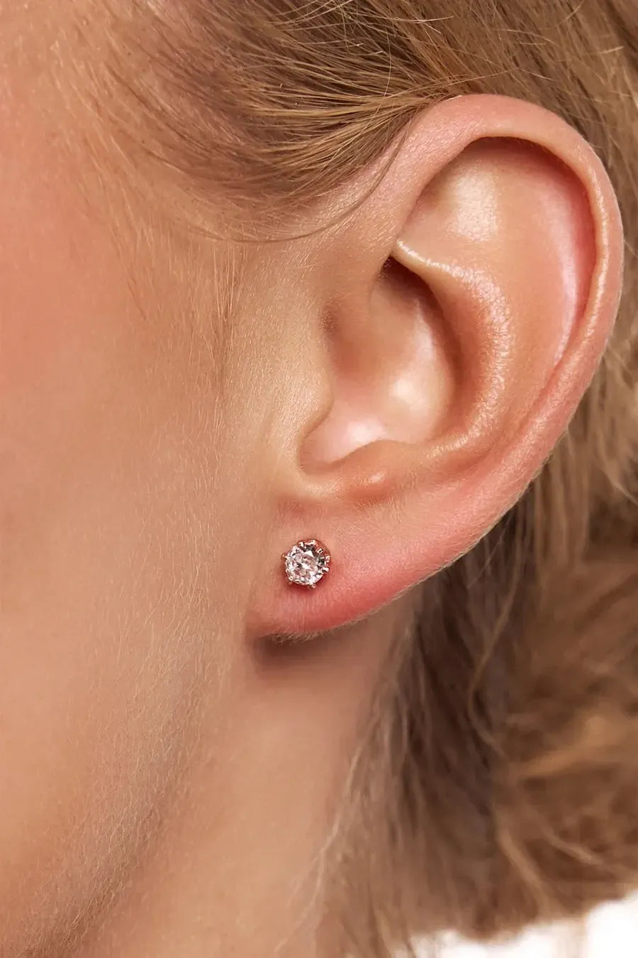 Petite Tinkerbell Rose Gold Stud-Jewellery-Liberte-The Bay Room