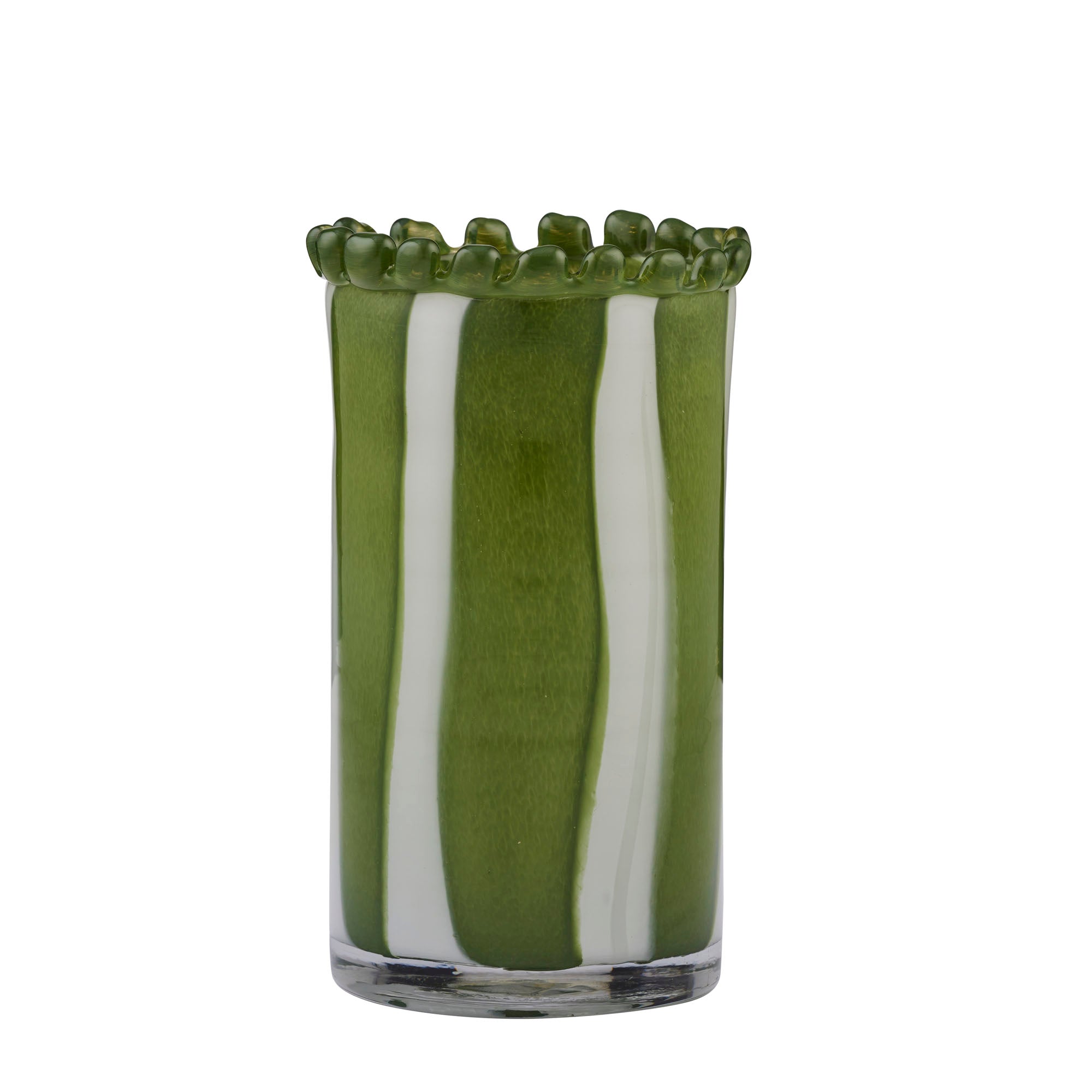 Pettine Glass Vase 12.5x23.5cm Green-Pots, Planters & Vases-Coast To Coast Home-The Bay Room