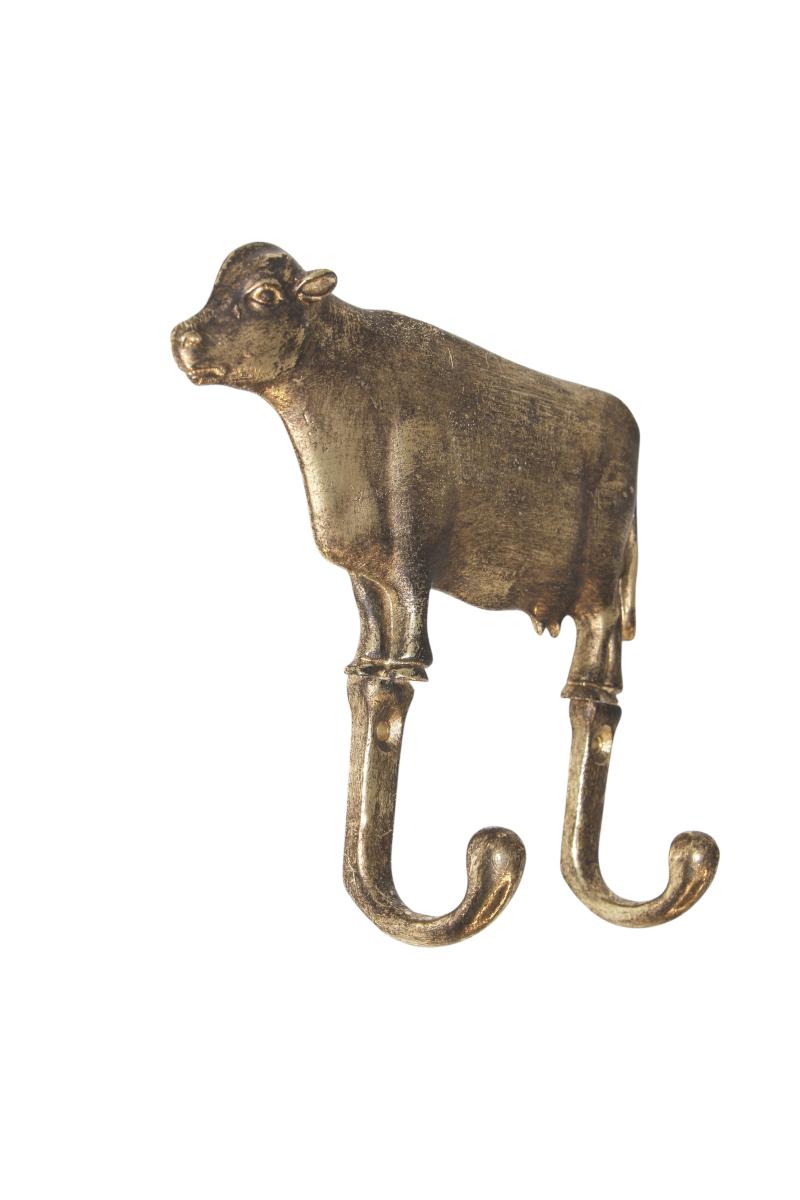 Pewter Double Hook Cow-Wall Decor-DWBH-The Bay Room