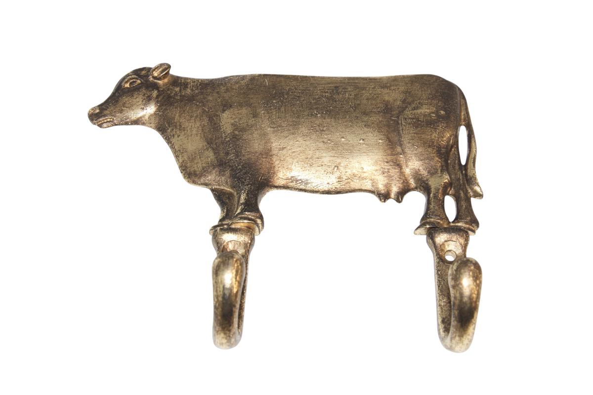 Pewter Double Hook Cow-Wall Decor-DWBH-The Bay Room