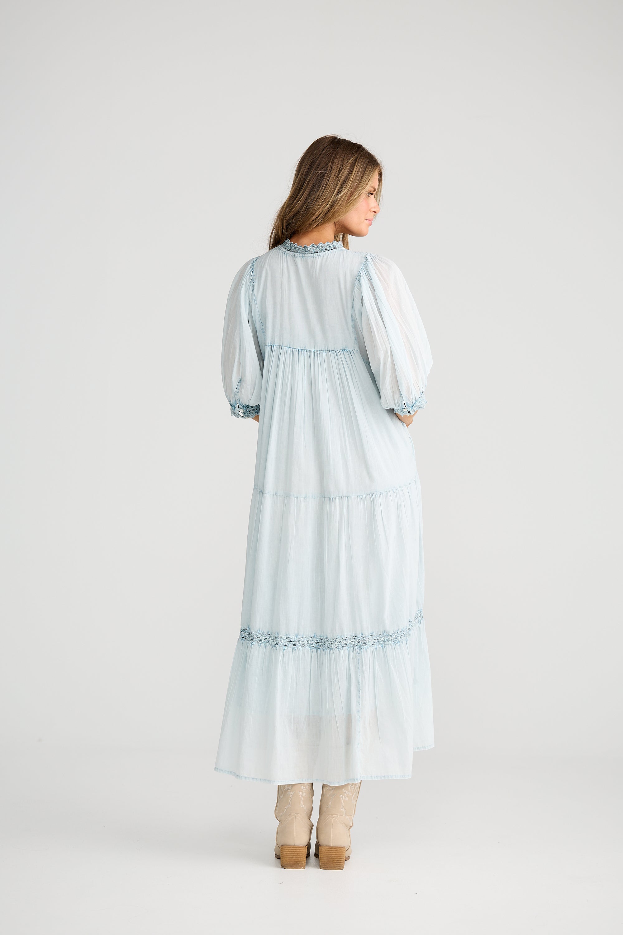 Phoebe Dress - Light Blue-Dresses-Talisman-The Bay Room