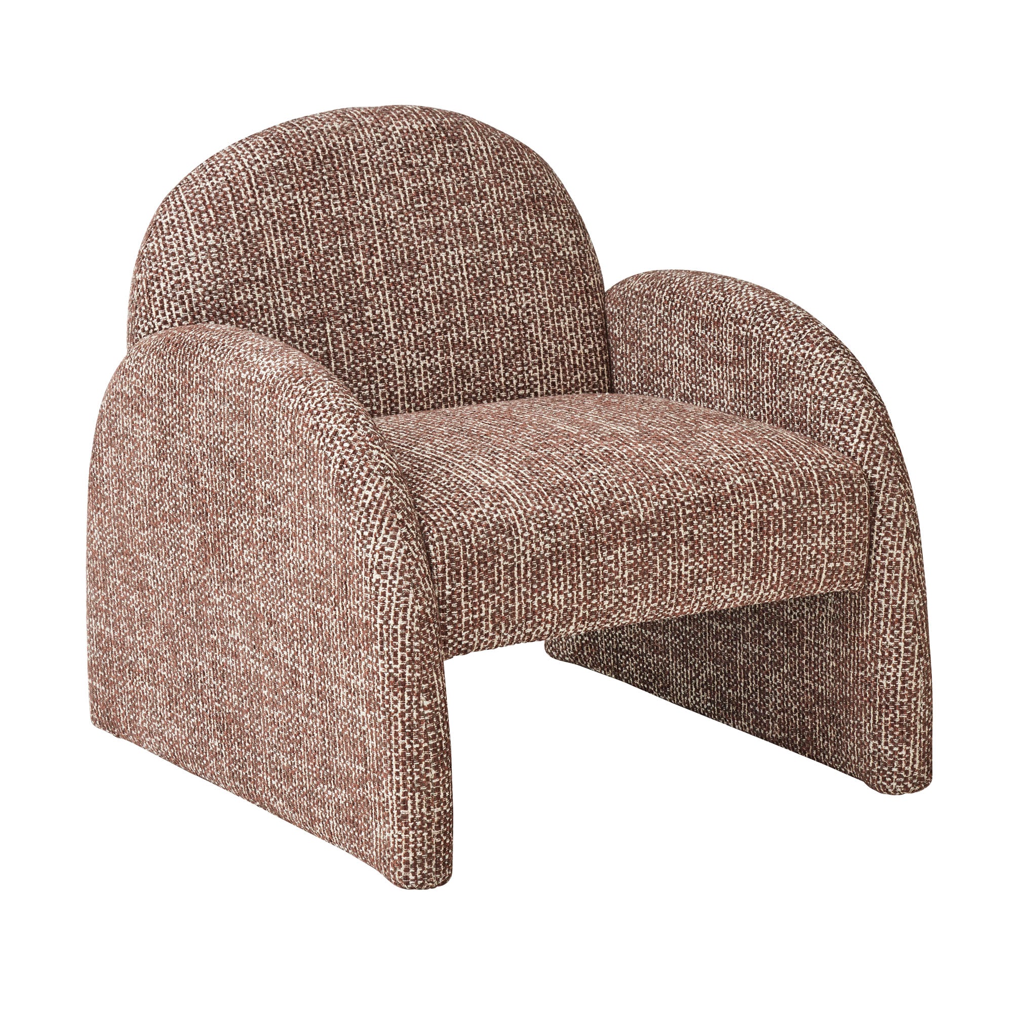 Phoenix Armchair 75.5x80x76.5cm Choc/White-Furniture-Coast To Coast Home-The Bay Room
