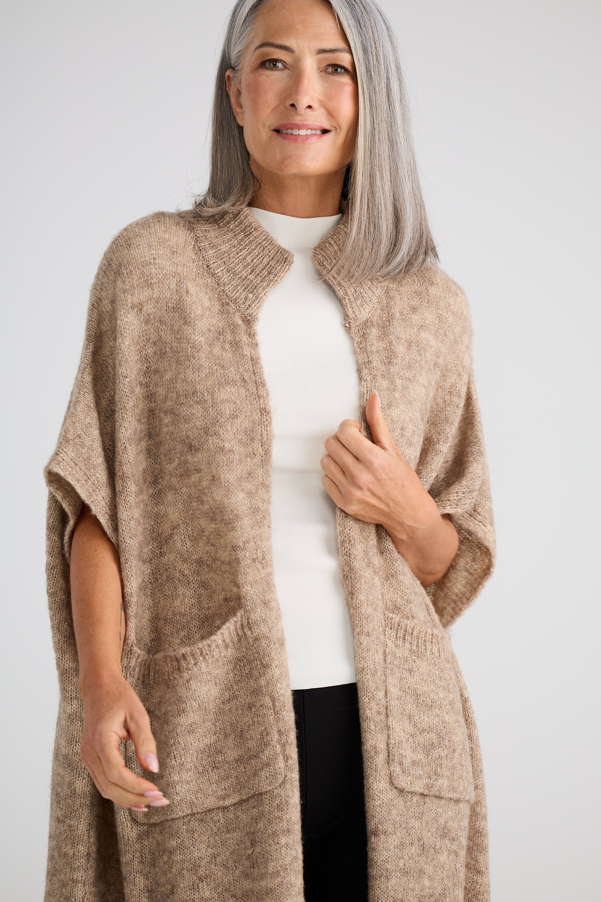Phoenix Knit Cardi - Oat Marle-Knitwear & Jumpers-Brave & True-The Bay Room