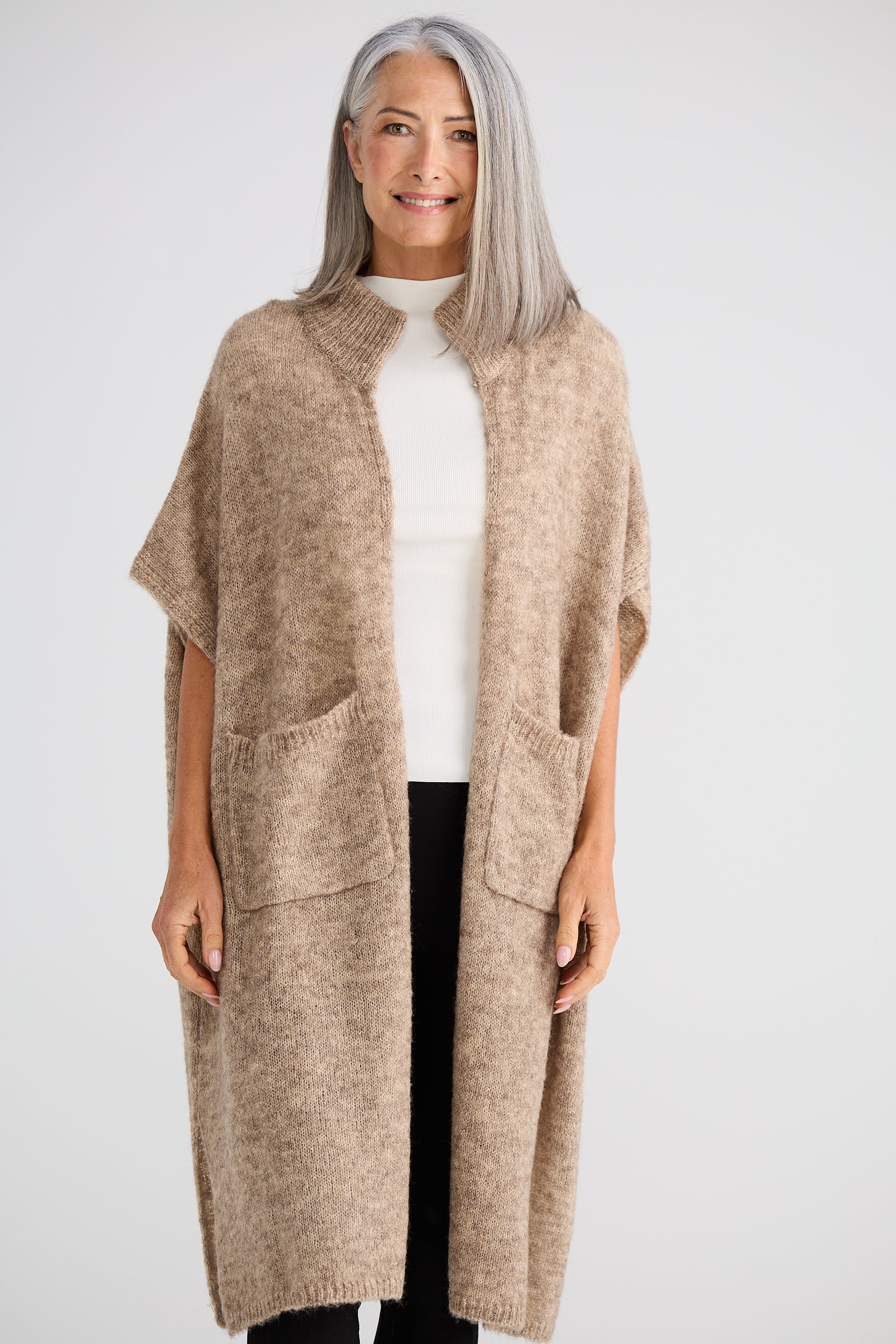 Phoenix Knit Cardi - Oat Marle-Knitwear & Jumpers-Brave & True-The Bay Room