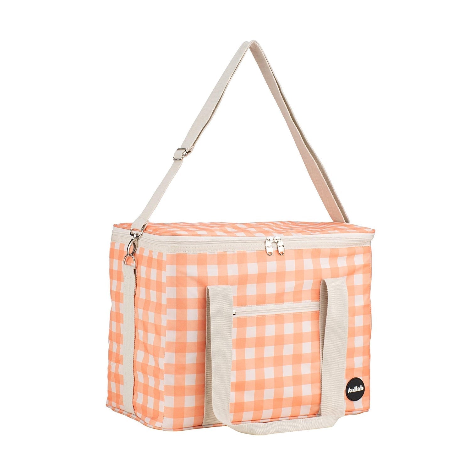 Picnic Bag Apricot Check-Travel & Outdoors-Kollab-The Bay Room