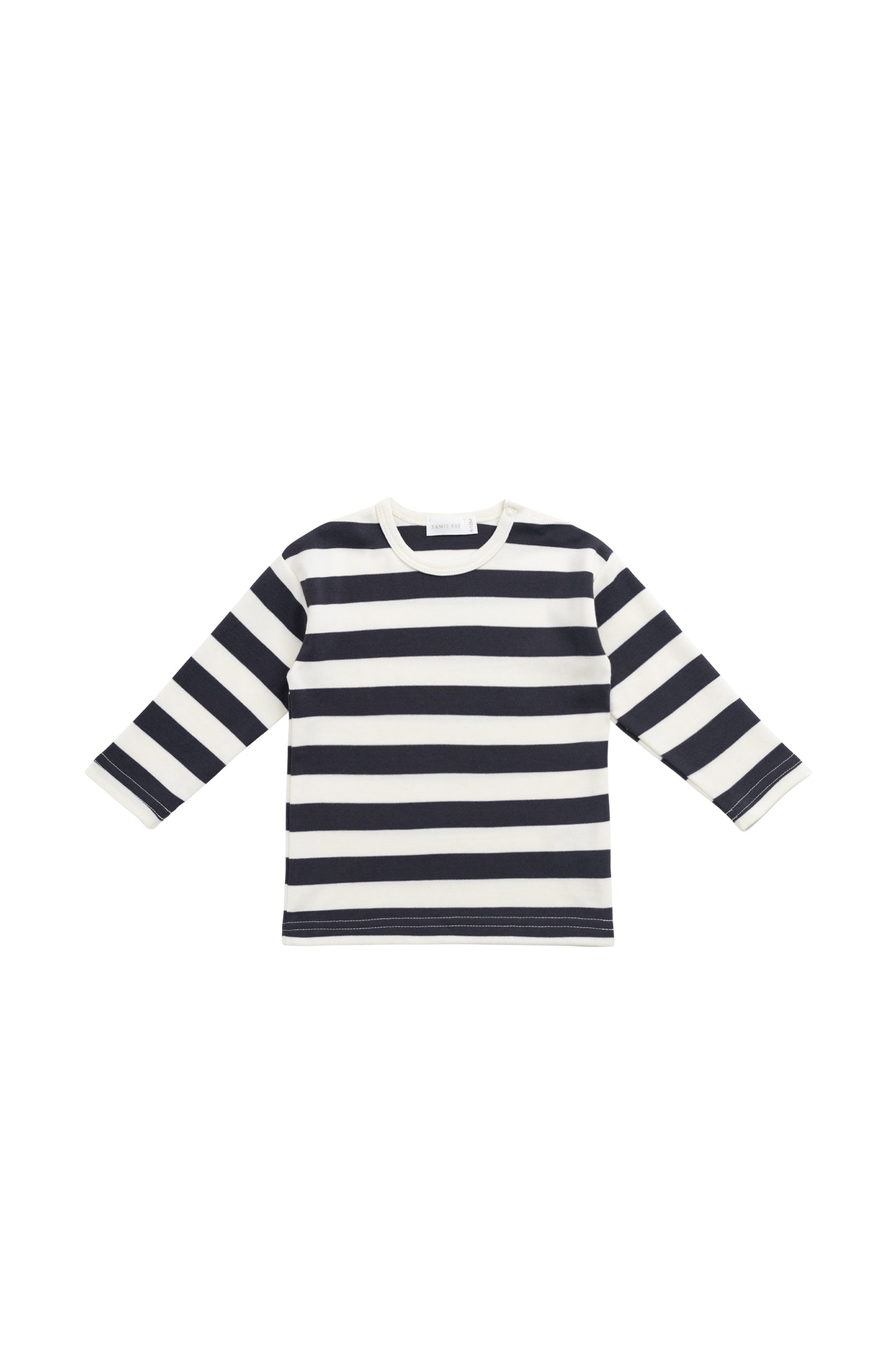 Pima Cotton Arnold Long Sleeve Top - Wide Stripe Solar System/Cloud-Clothing & Accessories-Jamie Kay-The Bay Room