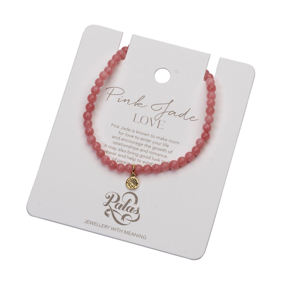 Pink Jade healing gem bracelet-Jewellery-Palas-The Bay Room