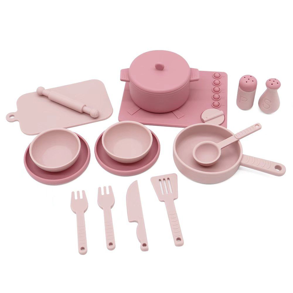 Pink Silicone Cookware Set-Toys-ToysLink-The Bay Room