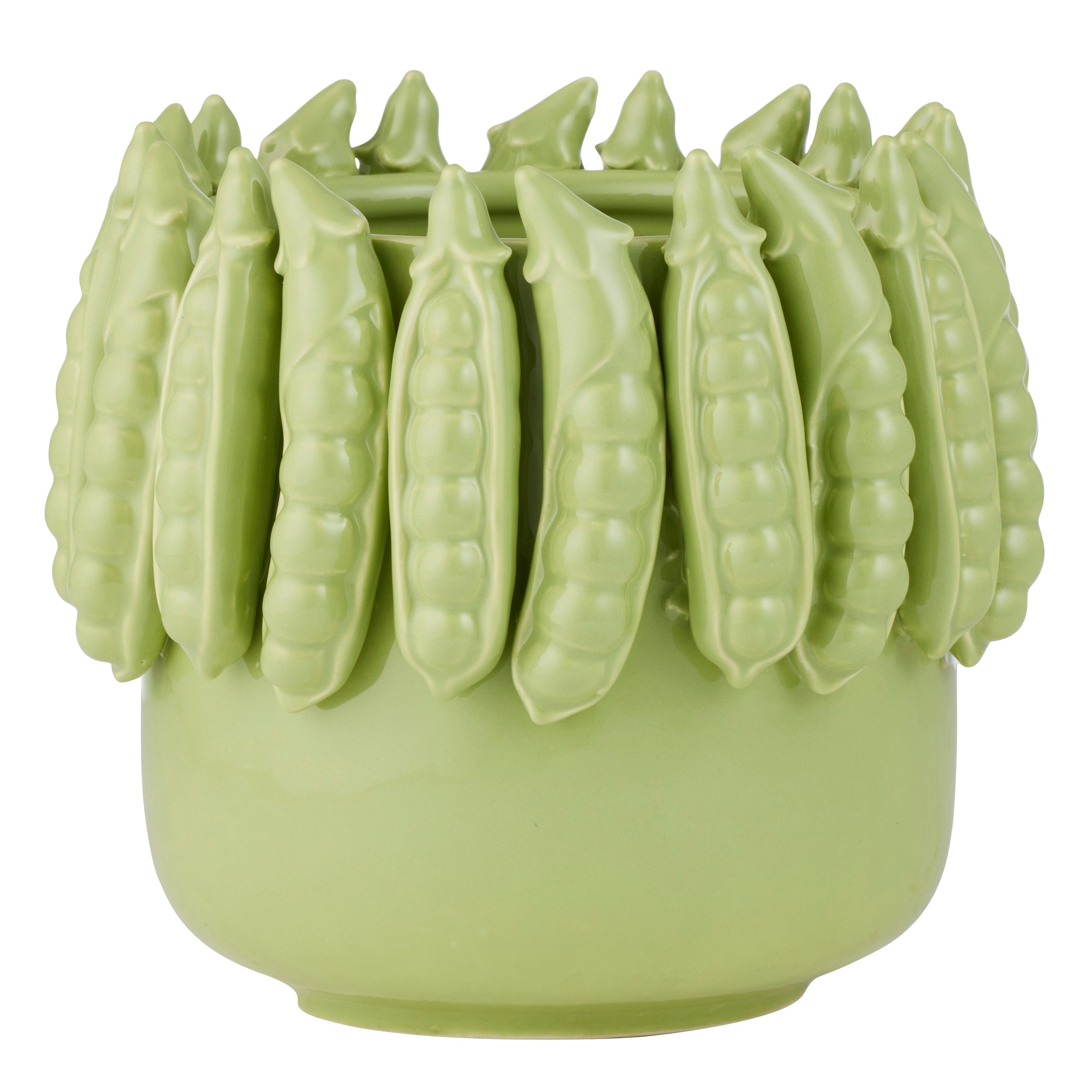 Piselli Ceramic Pot 16x16cm Green-Pots, Planters & Vases-Coast To Coast Home-The Bay Room