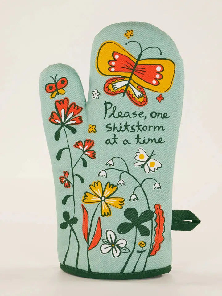 Please, One Shitstorm At A Time Oven Mitt-Kitchenware-Blue Q-The Bay Room