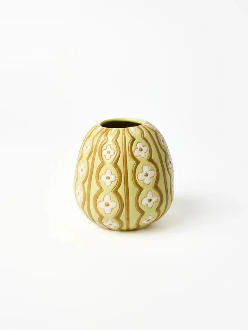 Pollen Vase Vintage Green-Pots, Planters & Vases-Jones & Co-The Bay Room