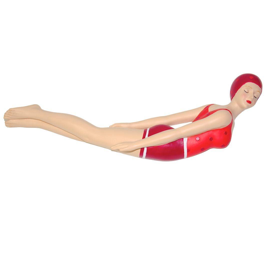 Poly Resin Wall Decor Lady Red Vintage Design-Wall Decor-DWBH-The Bay Room