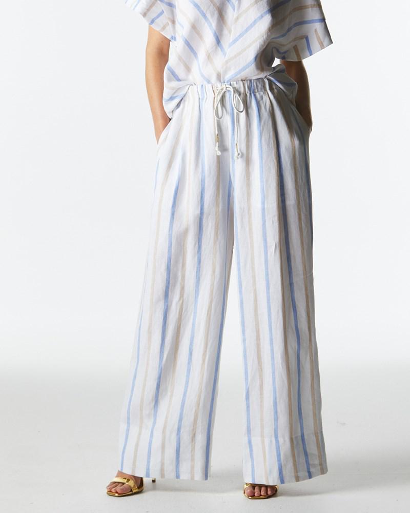 Poolside Wide Leg Pants - Stripe-Pants-Fate + Becker-The Bay Room