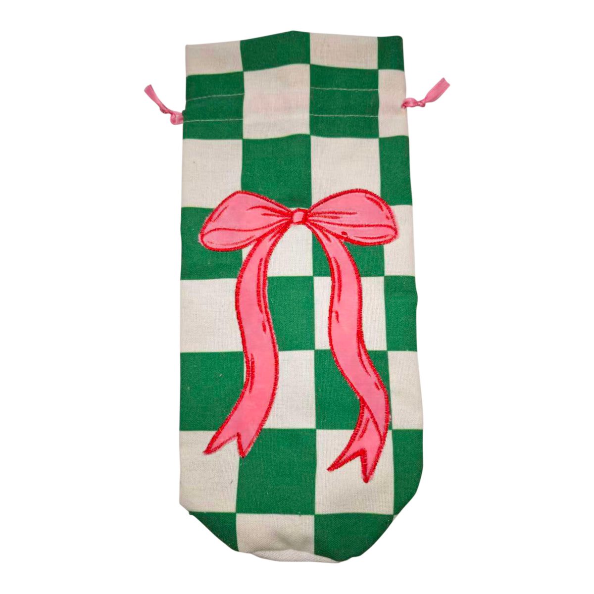 Pop Bow Bottle Bag Fabric 16x32cm-Christmas-Coast To Coast Home-The Bay Room
