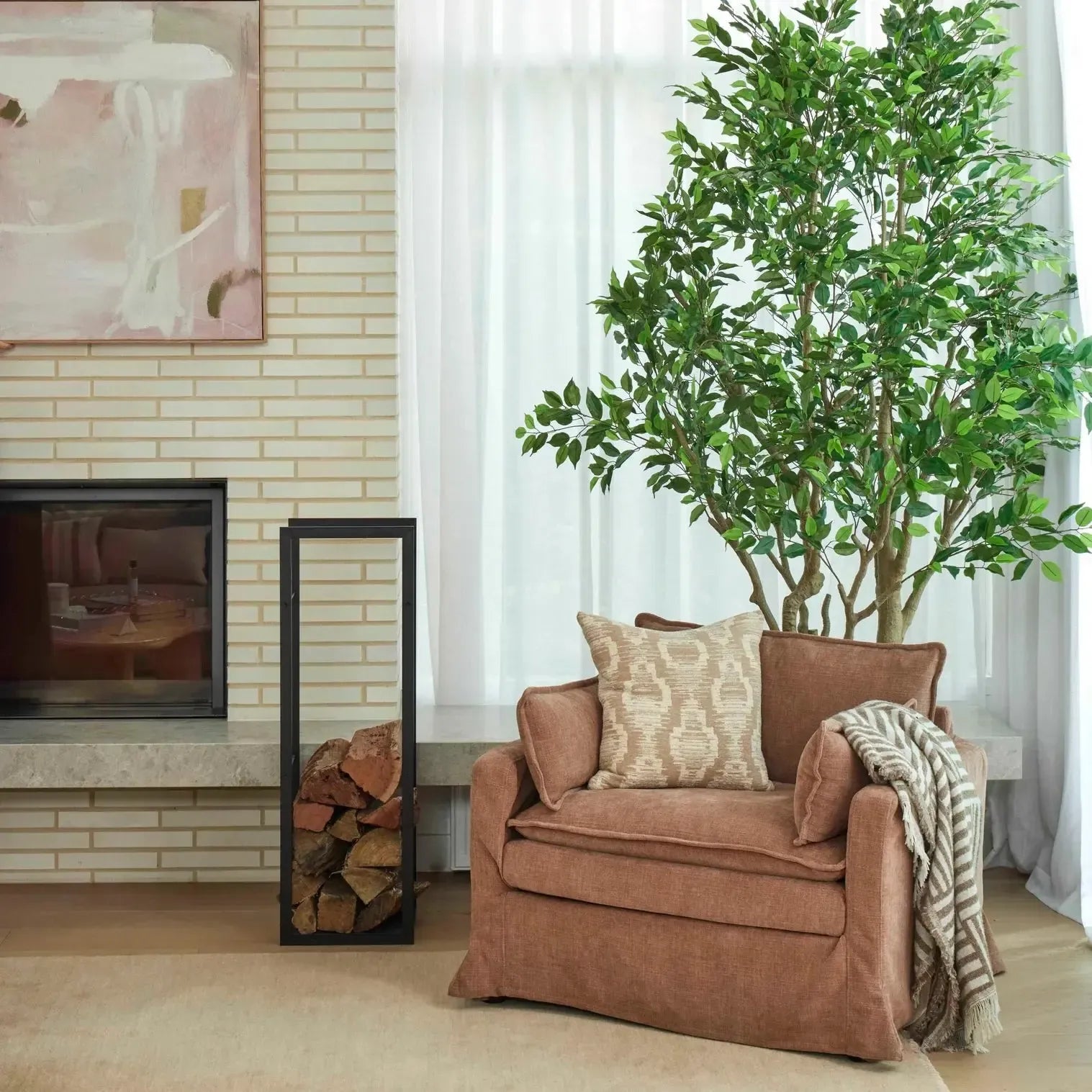 Poppy Armchair Pale Rust-Furniture-Amalfi-The Bay Room