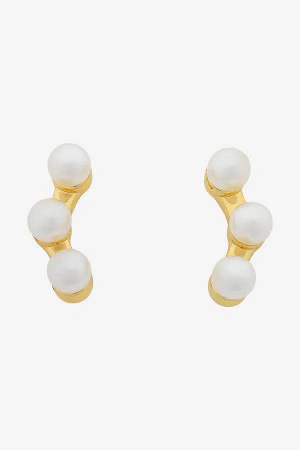 Poppy Gold Pearl Earring-Jewellery-Liberte-The Bay Room