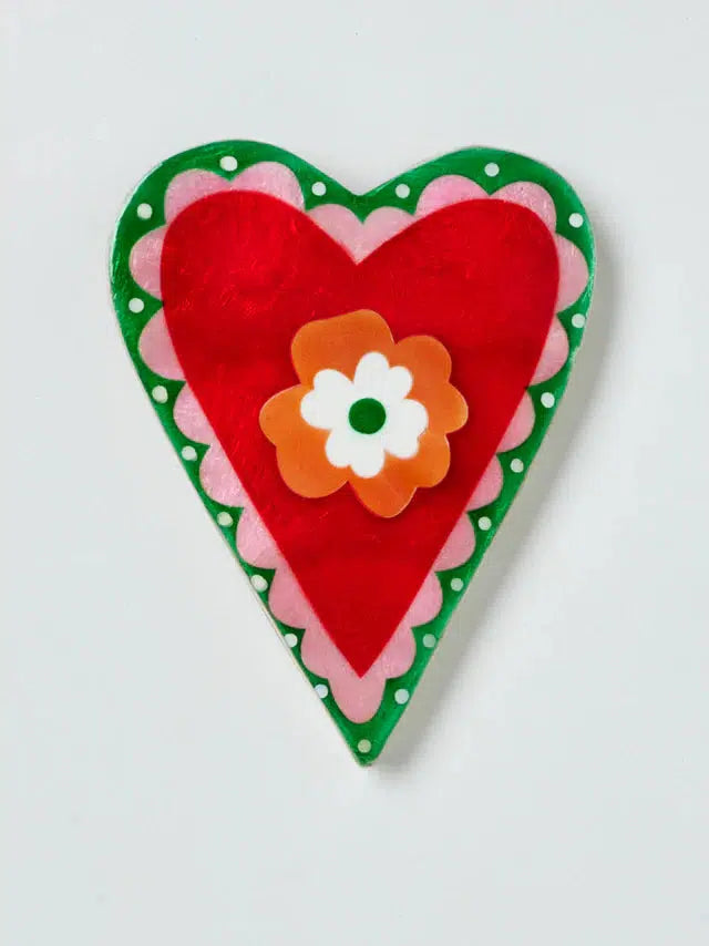 Poppy Red Heart-Wall Decor-Jones & Co-The Bay Room