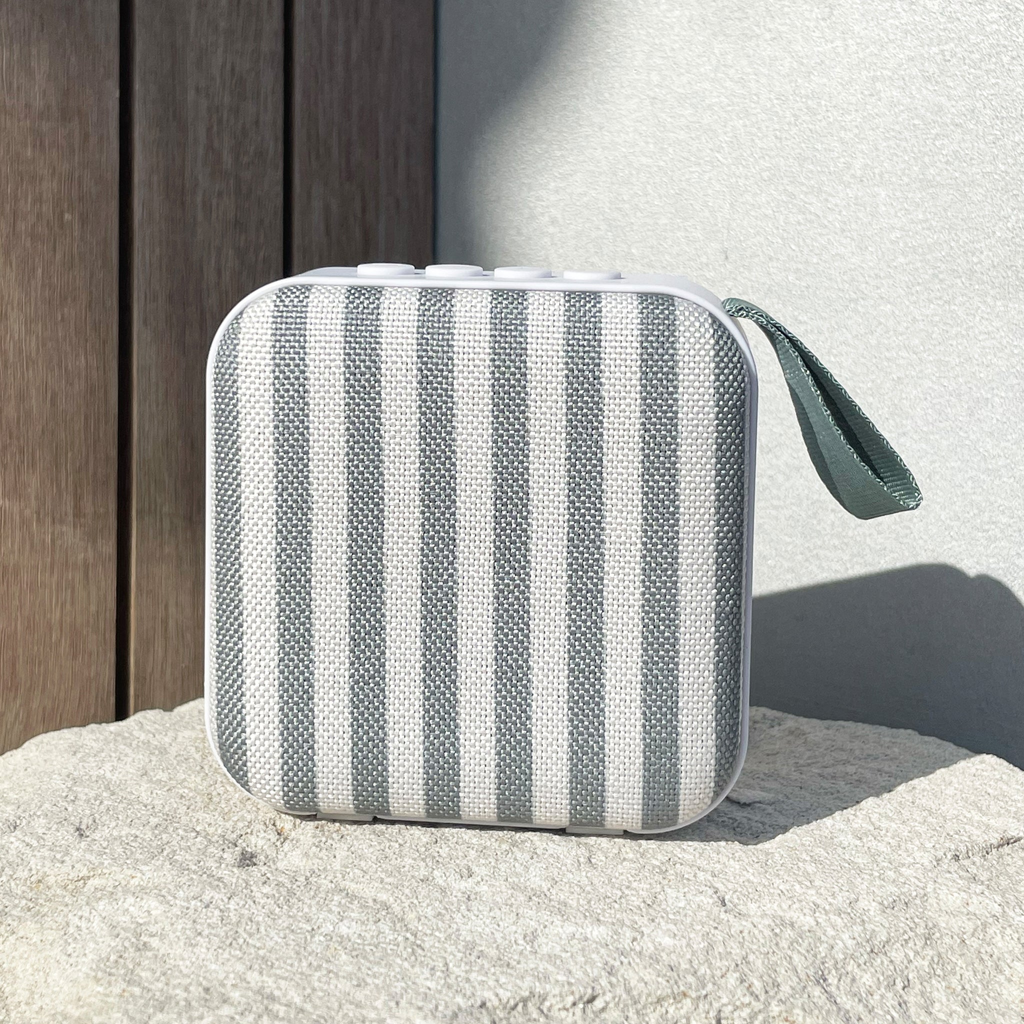 Portable Travel Speaker The Vacay Olive Stripe-Travel & Outdoors-Sunny Life-The Bay Room