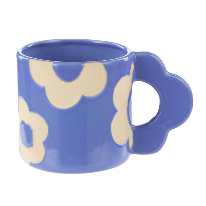 Posey 400ml Flower Mug 14x9x9cm Blue-Dining & Entertaining-Emporium-The Bay Room