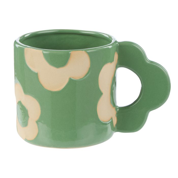 Posey 400ml Flower Mug 14x9x9cm Green-Dining & Entertaining-Emporium-The Bay Room