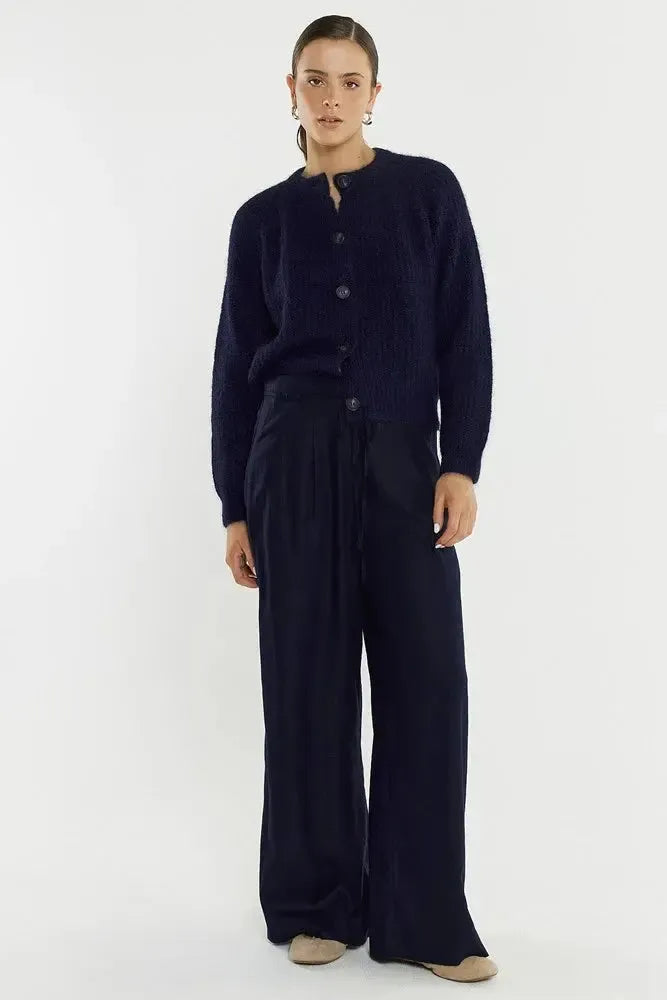 Posie Fluffy Cardi - Navy-SASS-The Bay Room