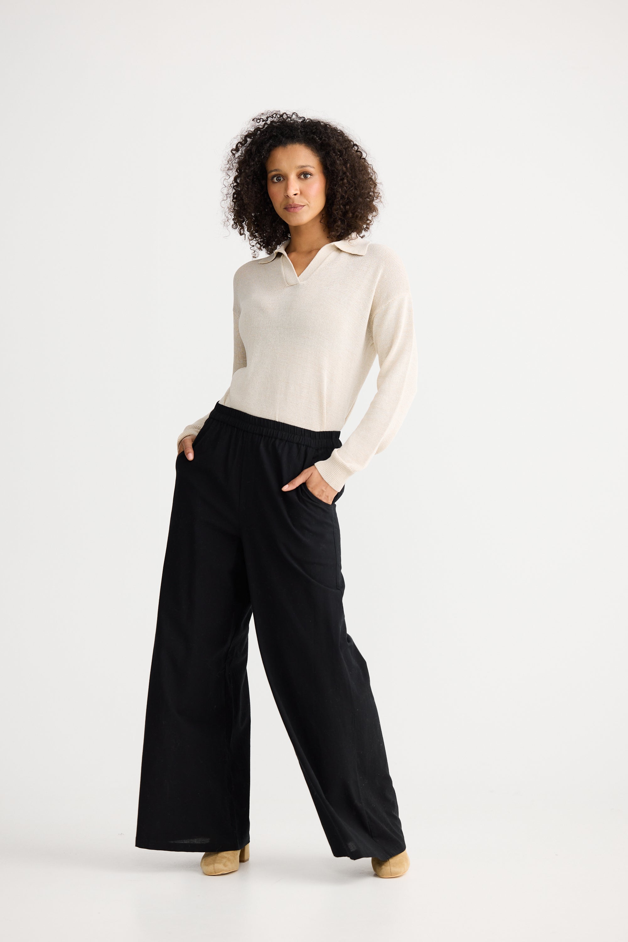 Positano Pant - Black-Pants-The Shanty Corporation-The Bay Room