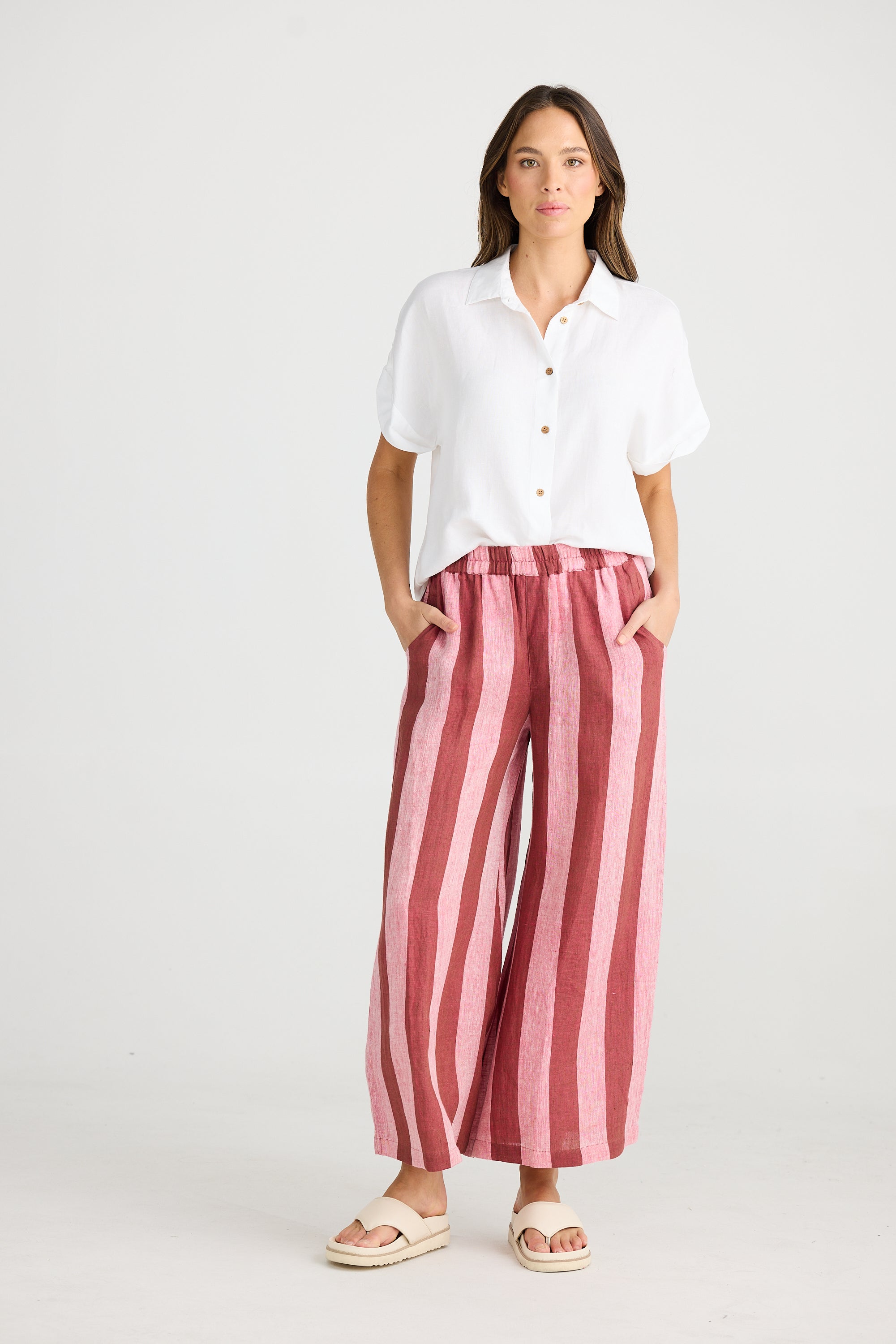 Positano Pant - Porto Stripe-Pants-The Shanty Corporation-The Bay Room