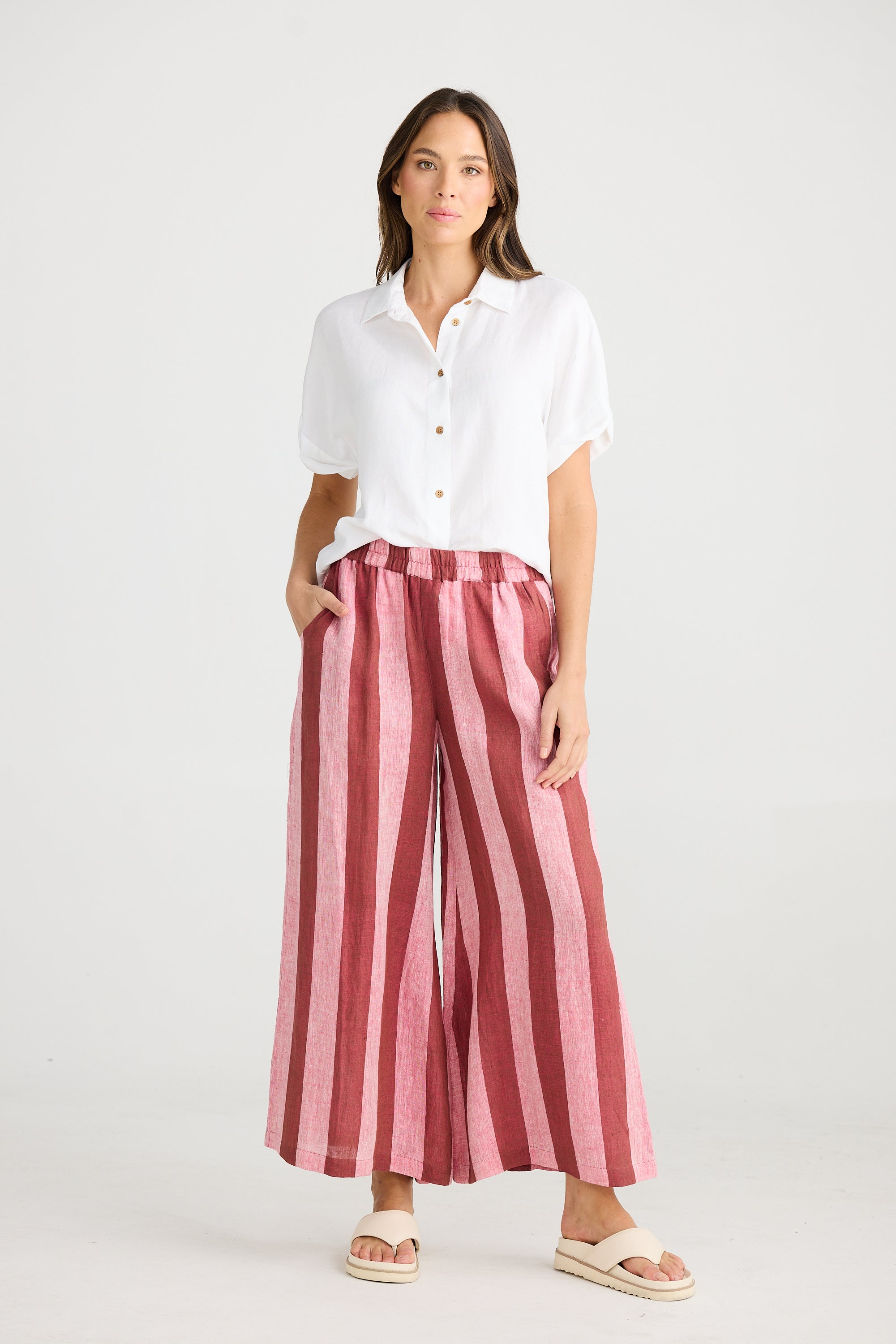 Positano Pant - Porto Stripe-Pants-The Shanty Corporation-The Bay Room