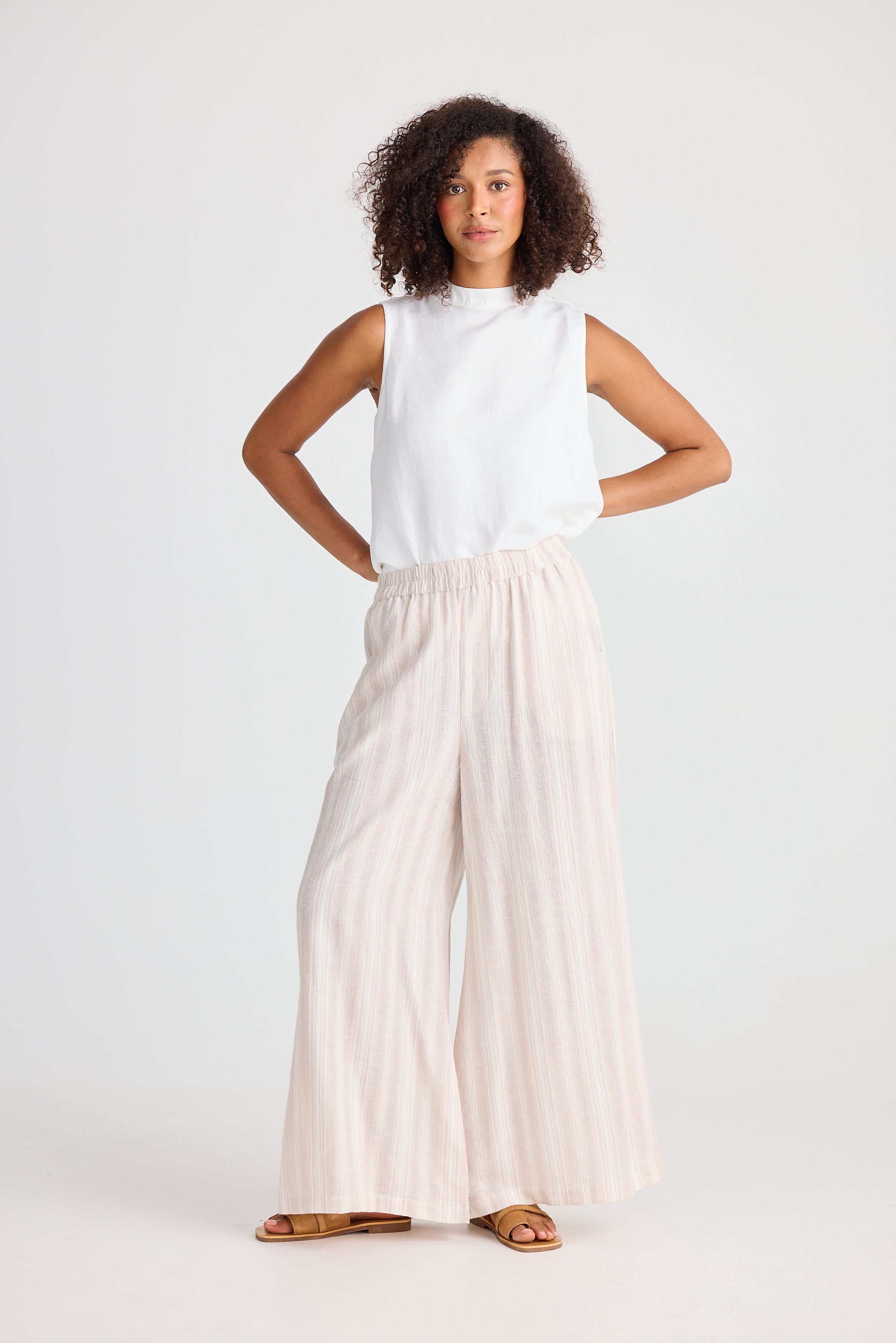 Positano Pant - Tuscan Stripe-Pants-The Shanty Corporation-The Bay Room