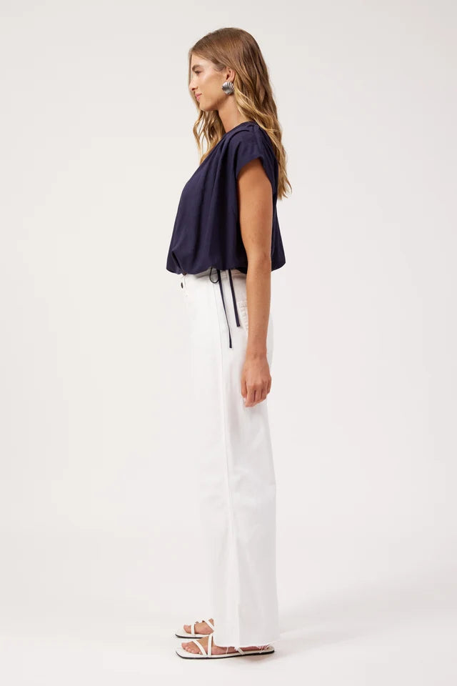 Positano Top - Navy-Tops-Haven-The Bay Room