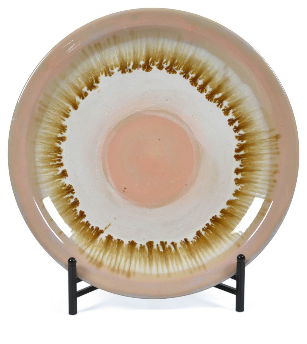 Primrose Ceramic Glazed Plate - Pink Multi-Dining & Entertaining-H&G Living-The Bay Room
