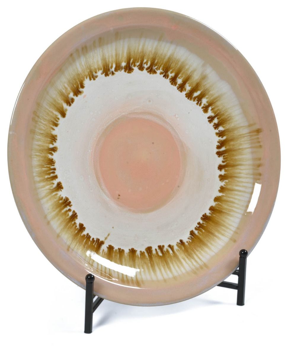 Primrose Ceramic Glazed Plate - Pink Multi-Dining & Entertaining-H&G Living-The Bay Room