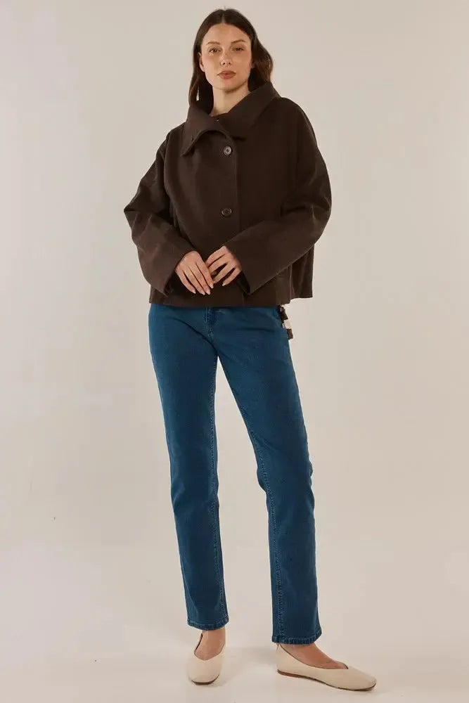 Prue Pea Coat - Chocolate-Jackets, Coats & Vests-Betty Basics-The Bay Room