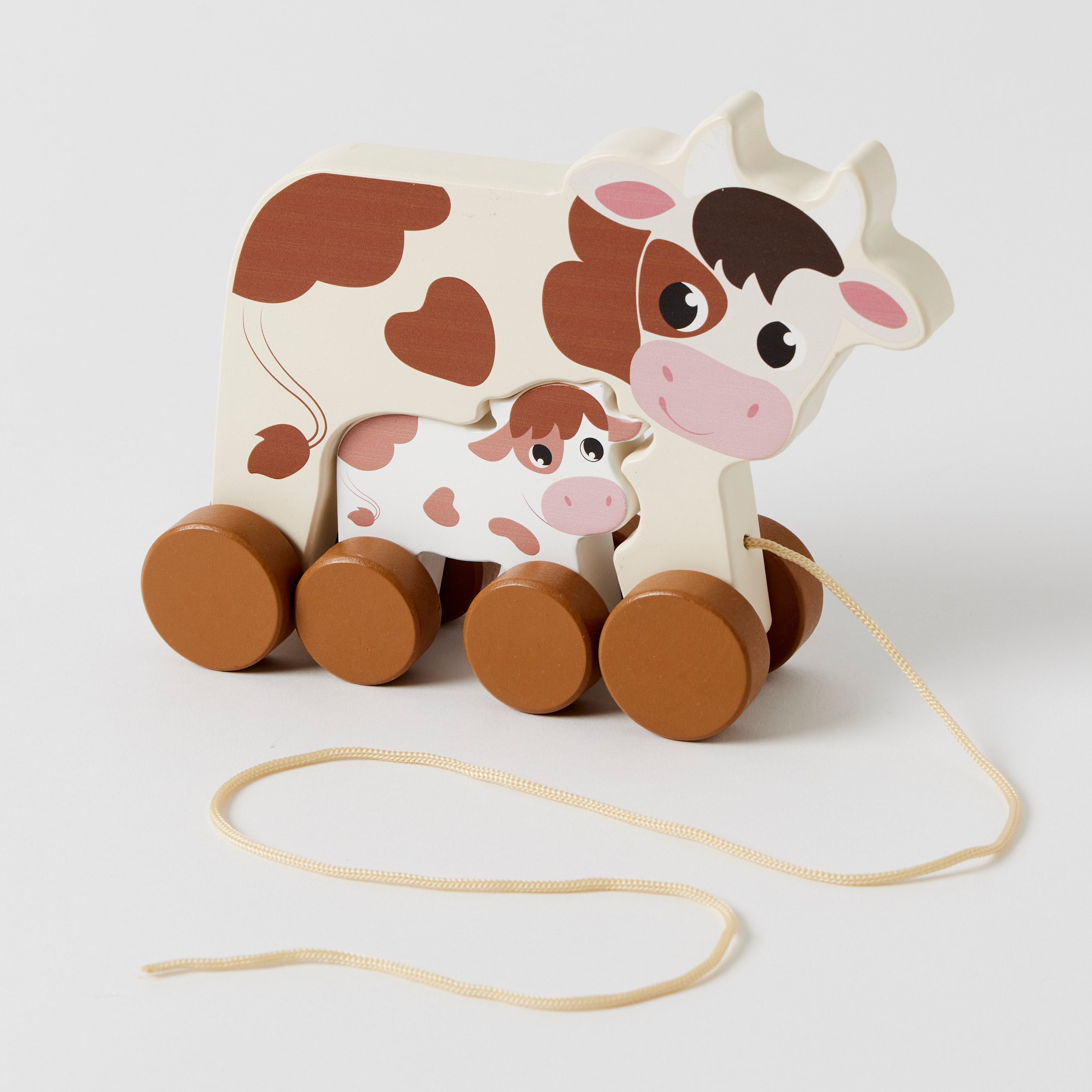 Pull Along Cow & Baby-Toys-Pilbeam Living-The Bay Room