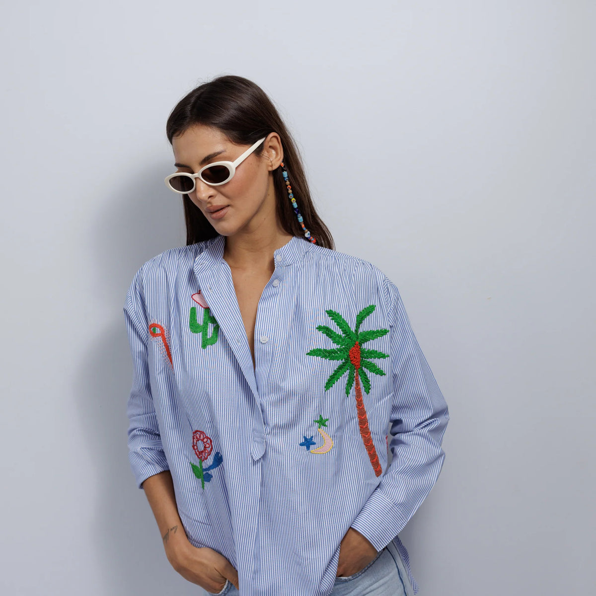 Pure Cotton Shirt Blue