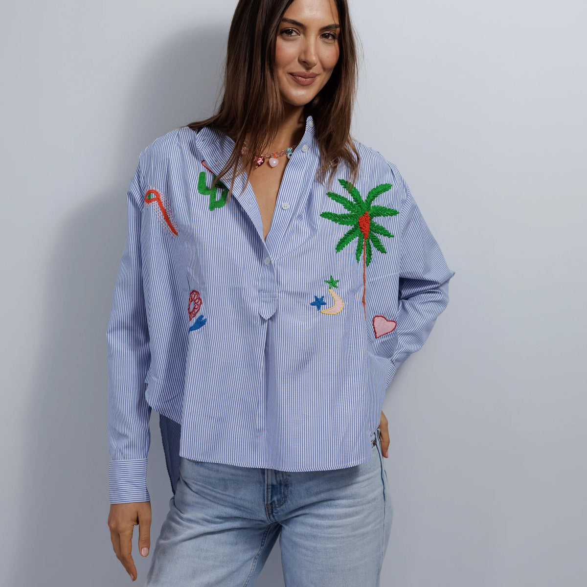 Pure Cotton Shirt Blue