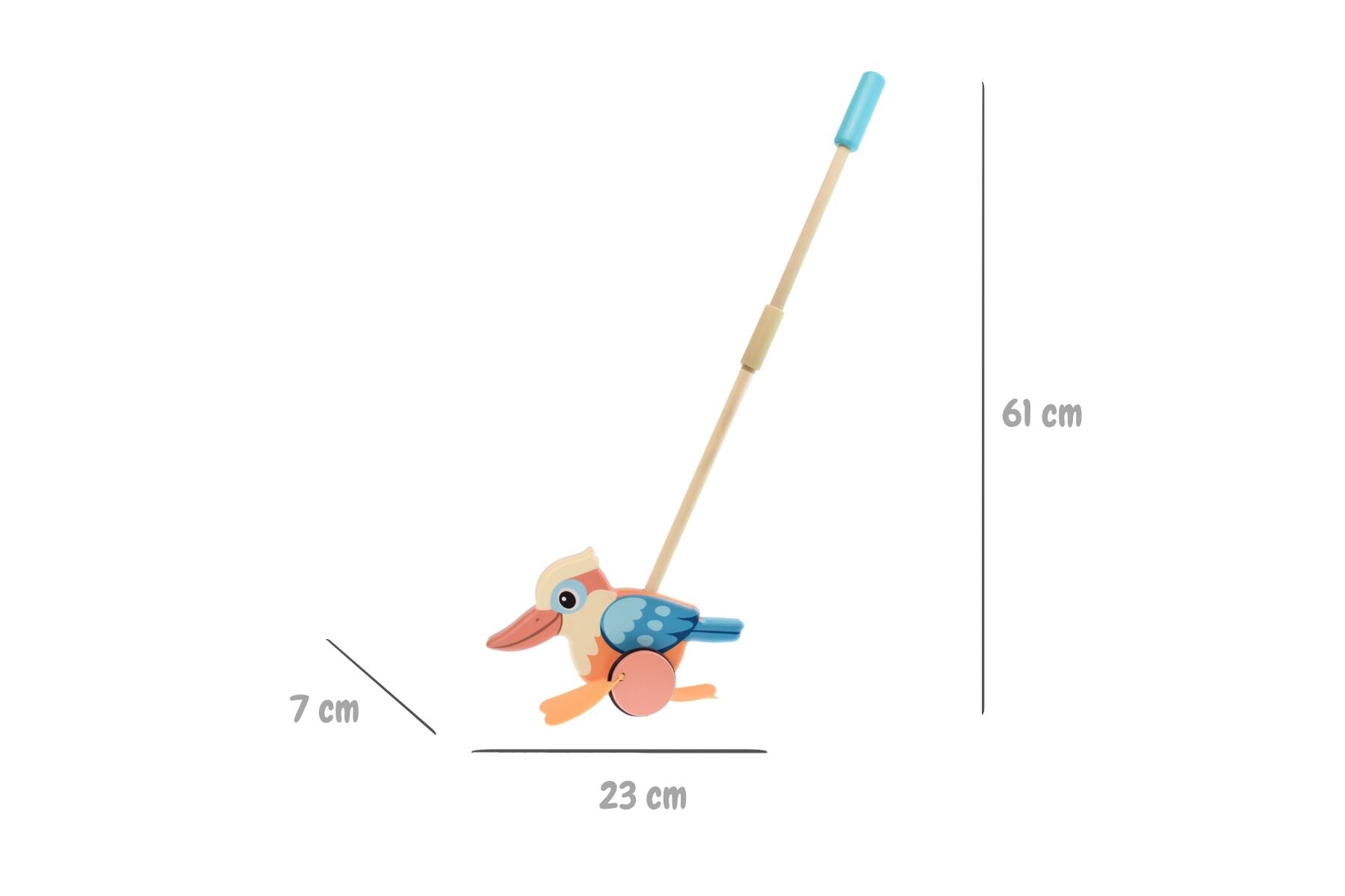 Push Along Kookaburra-Toys-Eleganter-The Bay Room