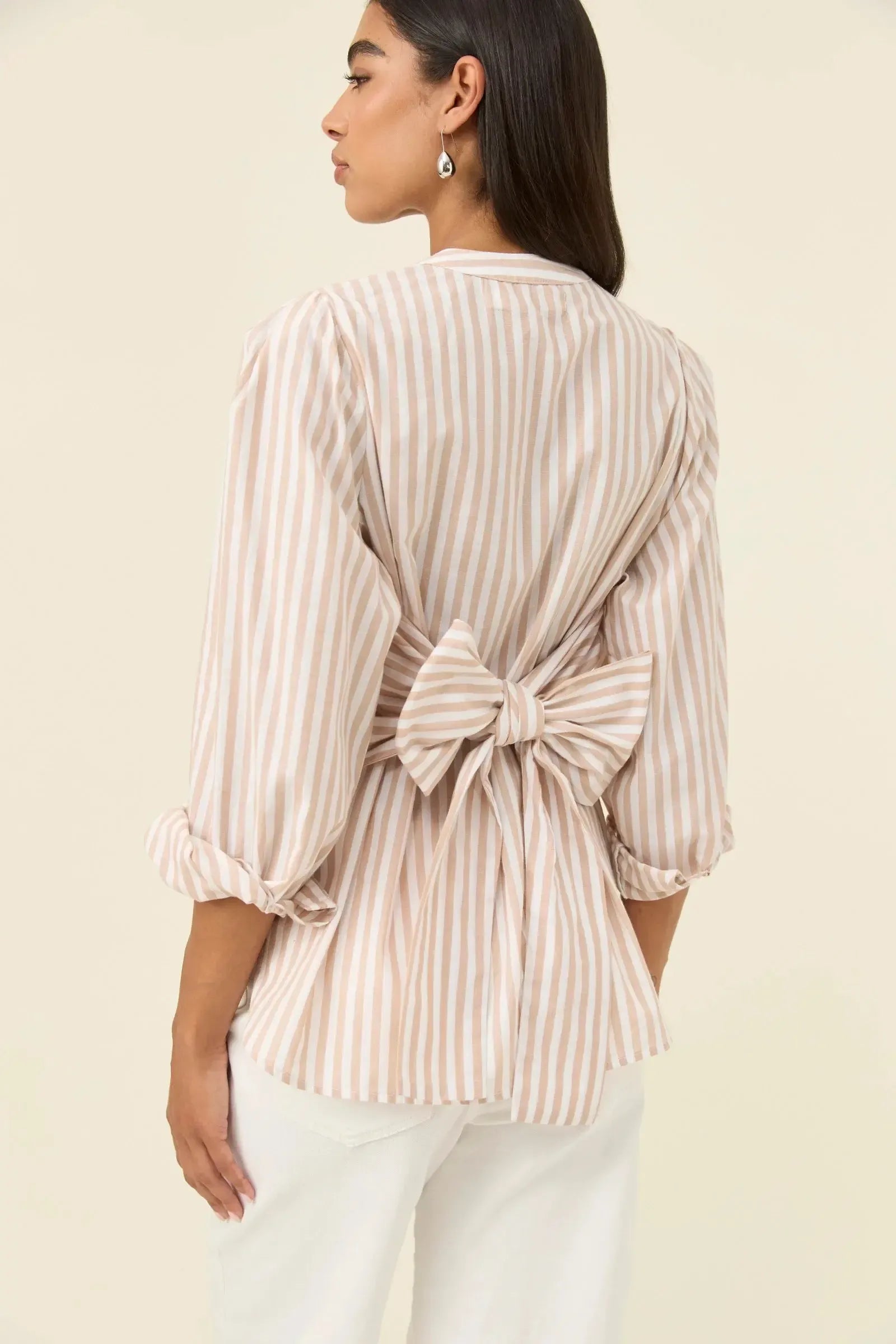 Quinn Wrap Shirt - Stone-Tops-Isle Of Mine-The Bay Room