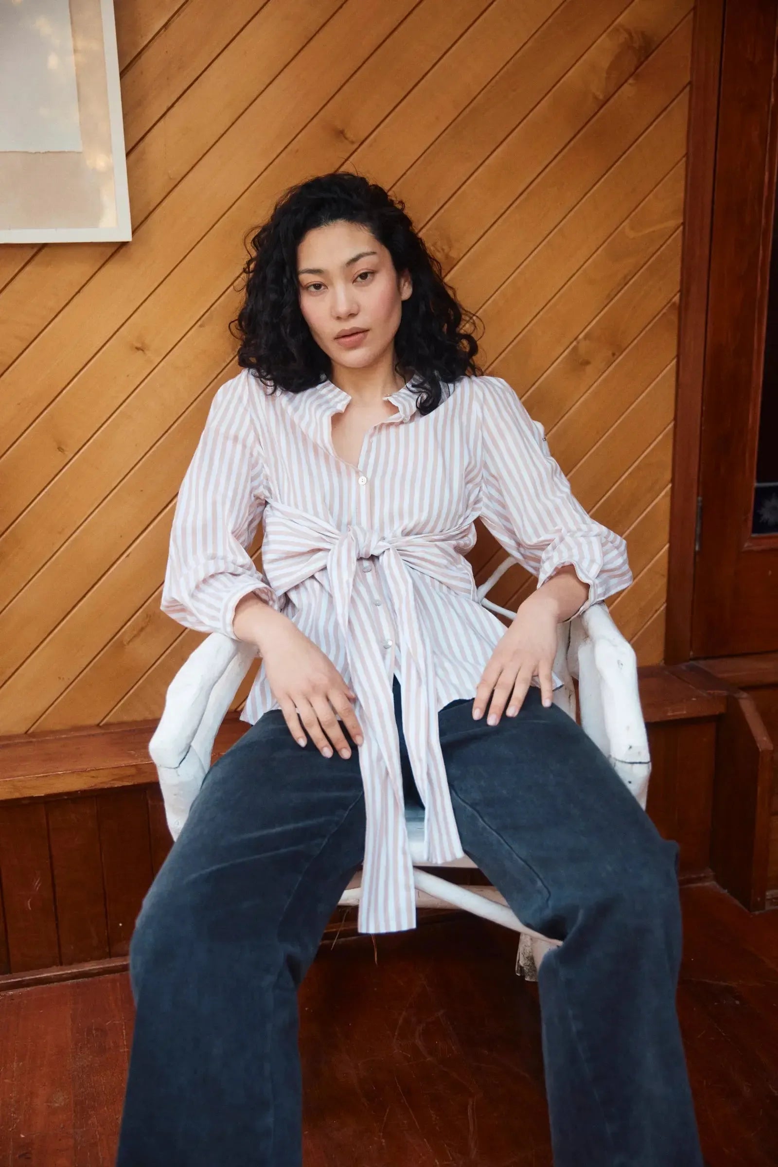 Quinn Wrap Shirt - Stone-Tops-Isle Of Mine-The Bay Room