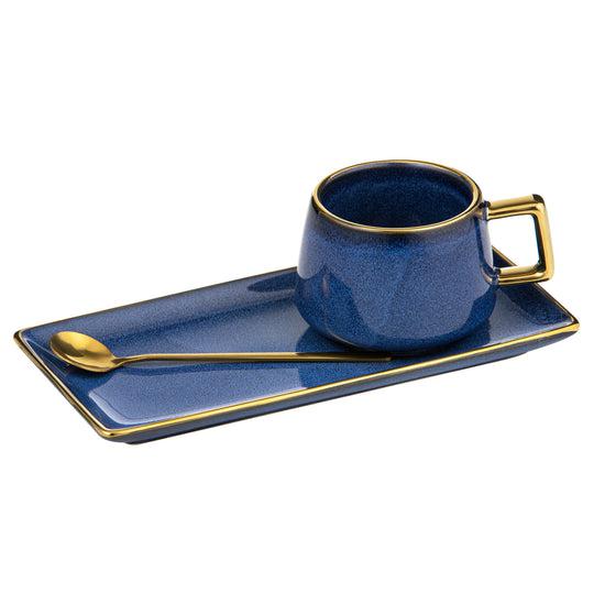 Rae Midnight Blue Mug Plate & Spoon Set-Dining & Entertaining-Tempa-The Bay Room