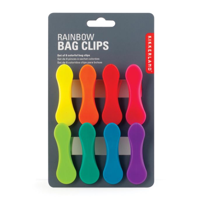 Rainbow Bag Clips (Set of 8)-Kitchenware-Kikkerland-The Bay Room