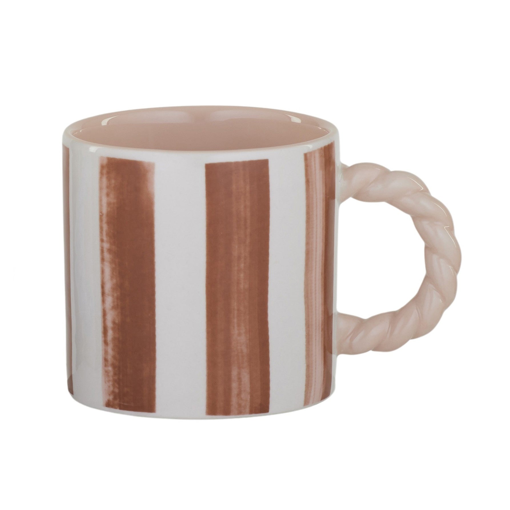 Rayado Ceramic Mug 11.5x8.5x8.5cm - Terra/Nude-Dining & Entertaining-Coast To Coast Home-The Bay Room