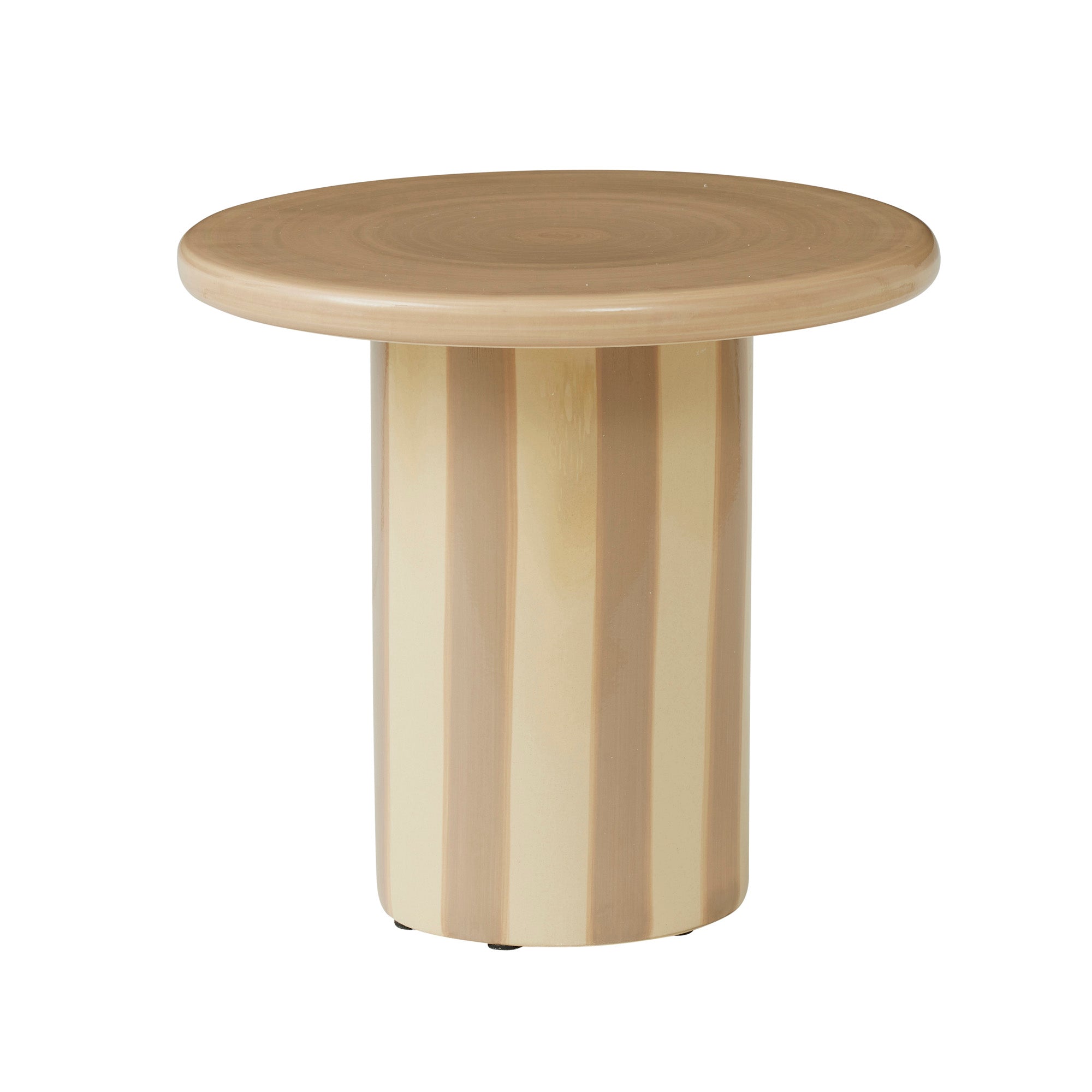 Rayas Ceramic Table 40.5x34.5cm Taupe-Furniture-Coast To Coast Home-The Bay Room